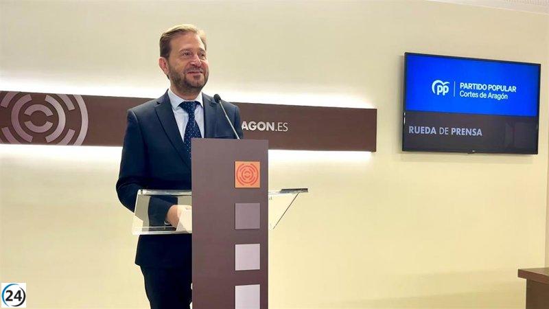 Ledesma (PP) insta al PSOE de Aragón a definir su postura frente al