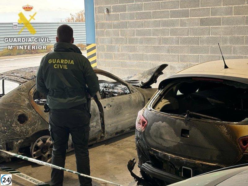 Arrestado individuo de 33 años por provocar el fuego en 8 coches en estacionamiento de Fraga (Huesca)
