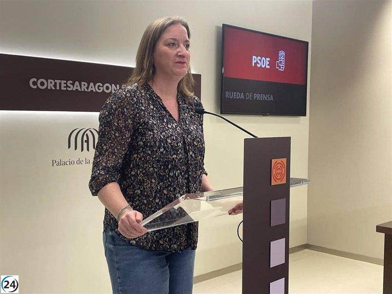 María Rodrigo (PSOE) denuncia la falta de acción del Gobierno de Azcón y solicita la aprobación inmediata del estatuto de la mujer en áreas rurales