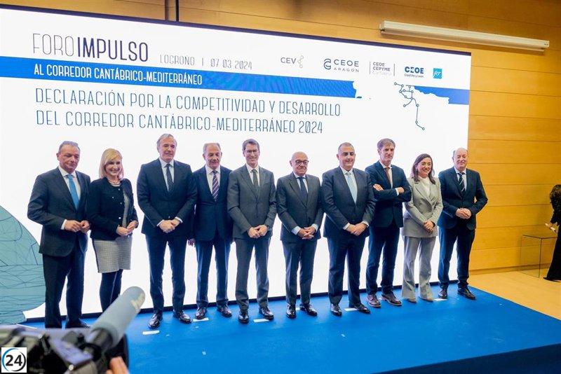 Piden impulso para el Corredor Cantábrico-Mediterráneo en varias regiones de España.