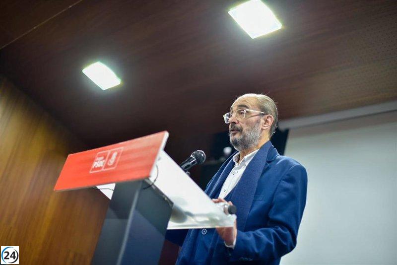 Lambán reconoce falta de orgullo como socialista en día de votación de ley de amnistía.