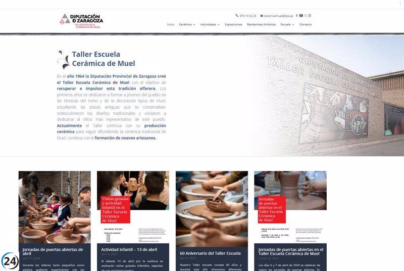 La DPZ renueva la web del Taller Escuela Cerámica de Muel para promover sus actividades