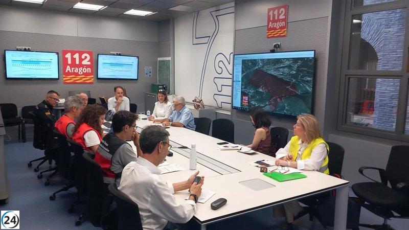 Vecinos desalojados por incendio en El Pueyo de Araguás pueden regresar a sus hogares tras autorización del CECOP.