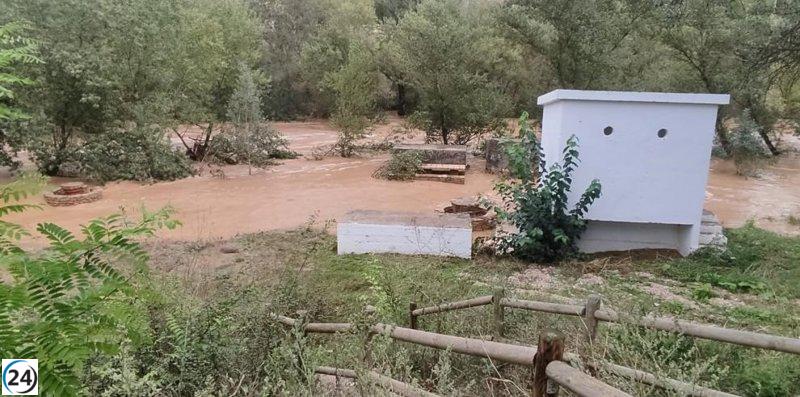 El Gobierno de Aragón se compromete a ayudar a los agricultores afectados por las riadas.