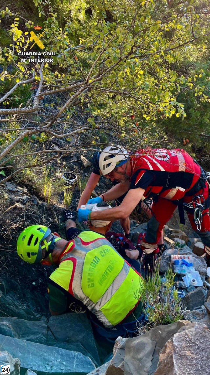 Un ciclista belga de 62 años es rescatado con lesión grave en el Pirineo.