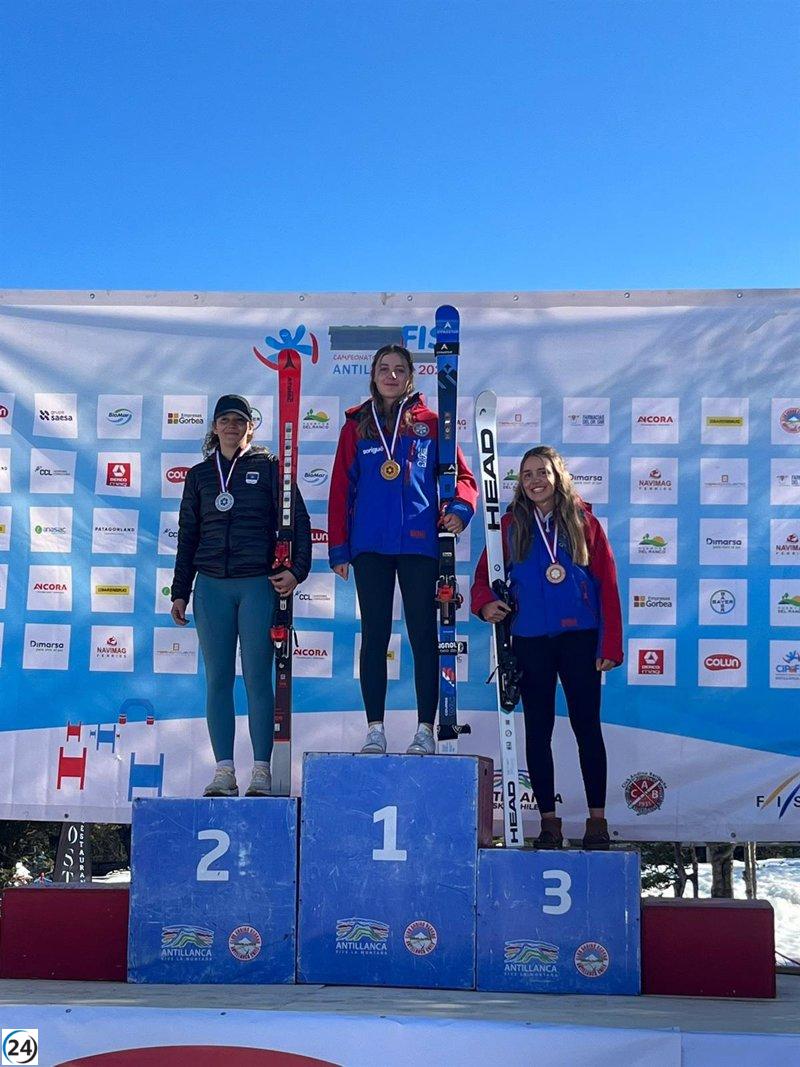 Martina Terrén de Villanúa arrasa en competencias internacionales de esquí en Chile.