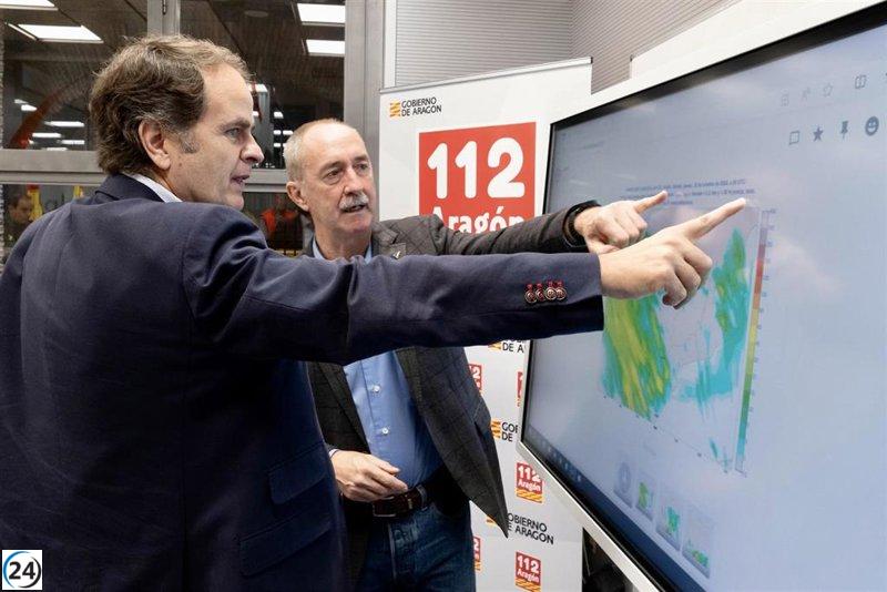 Bermúdez de Castro asegura que la DANA disminuirá en Aragón, pero seguirá lloviendo en Teruel, durante la reunión del CECOP.