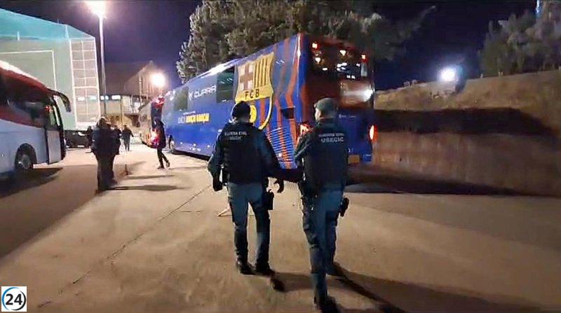 La Guardia Civil intensifica la seguridad para el duelo entre Barbastro y FC Barcelona.