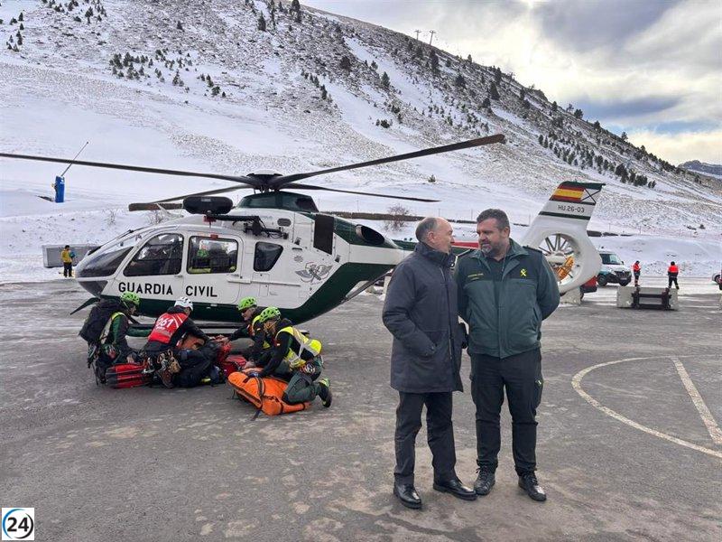 Accidente en telesilla de Astún deja cuatro heridos, dos de ellos en estado grave.