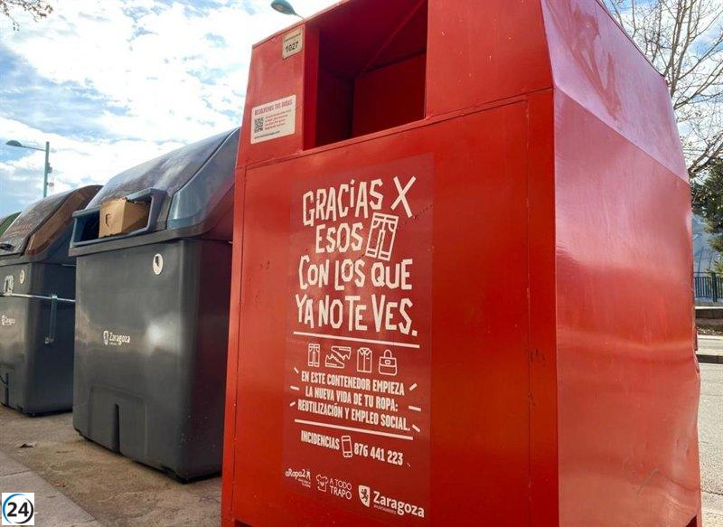 Zaragoza lidera la recogida de textiles y se une a un innovador proyecto piloto a nivel nacional.