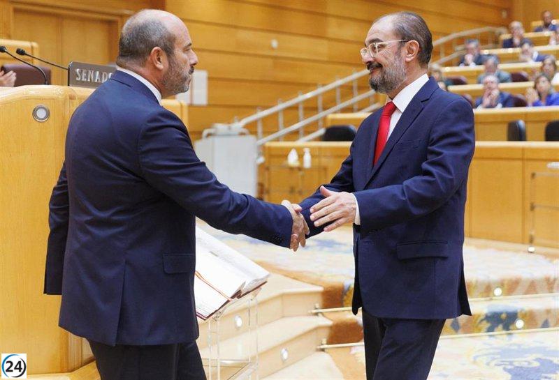 Lambán se despide del Senado tras 40 años en la política institucional.