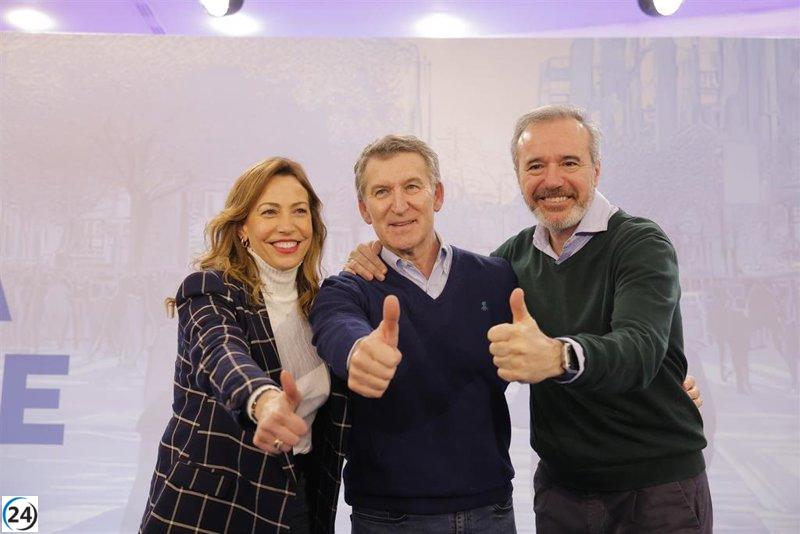 Azcón (PP) pide a Alegría que gestione con Montero la inclusión de la despoblación en los fondos autonómicos.