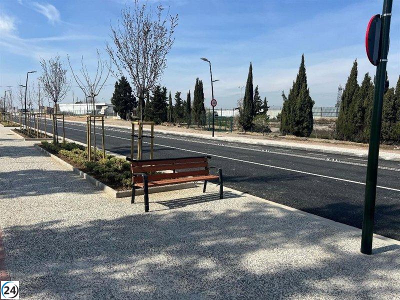 Zaragoza da un paso adelante en movilidad sostenible al inaugurar un nuevo tramo de la carretera del aeropuerto para peatones y ciclistas.