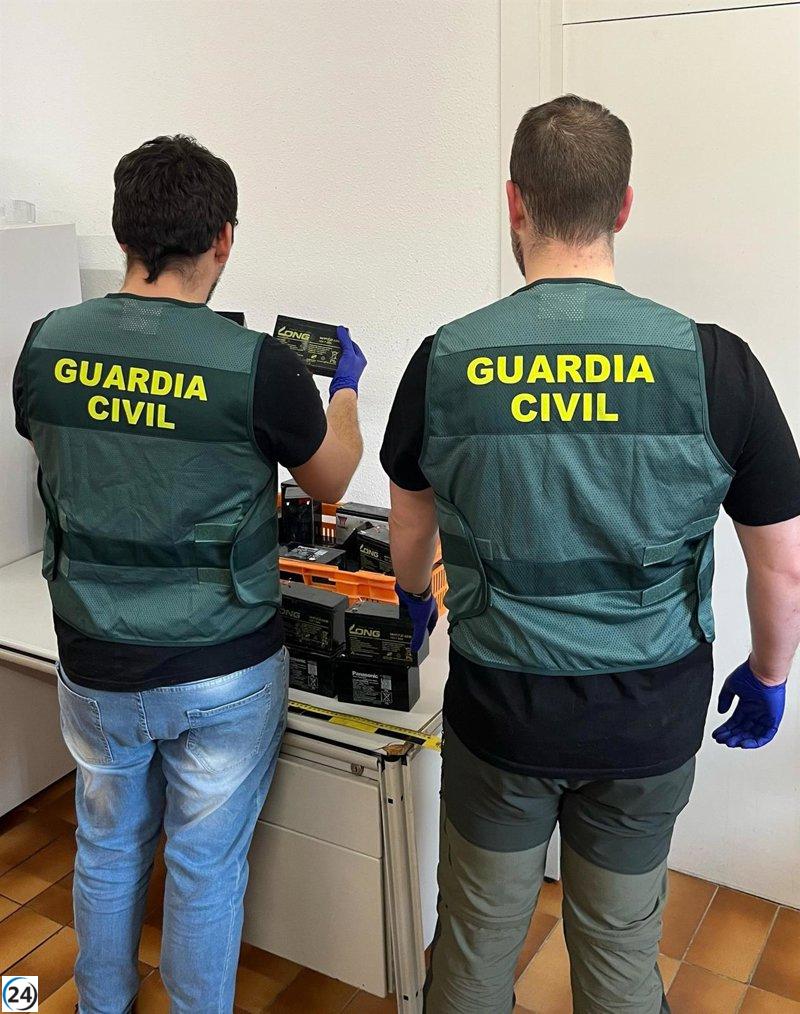 Detenido un sospechoso por hurto de equipos de riego en fincas agrícolas de Monzón (Huesca).