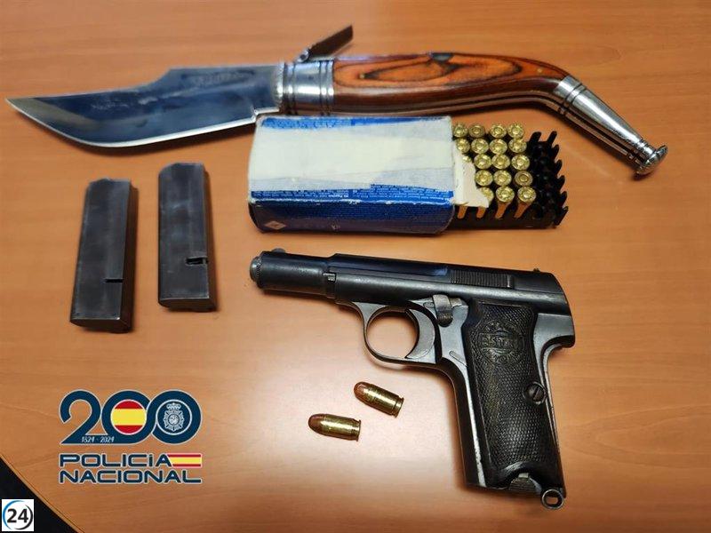 Detienen en Zaragoza a un célebre ladrón por posesión ilegal de armas.