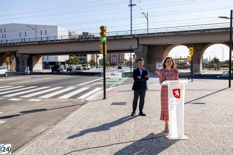 Avenida Cataluña de Zaragoza se transforma en un espacio contemporáneo tras completar su renovación.