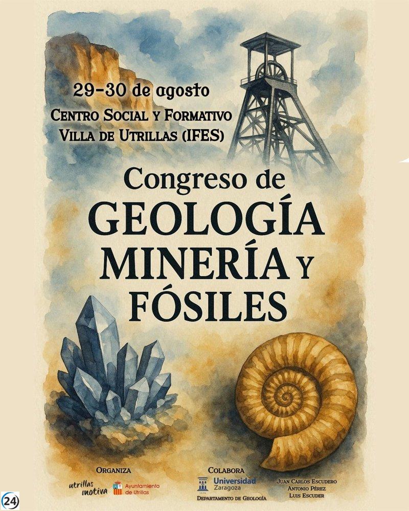 Utrillas destaca su valioso patrimonio paleontológico en el Congreso de Geología y Fósiles.