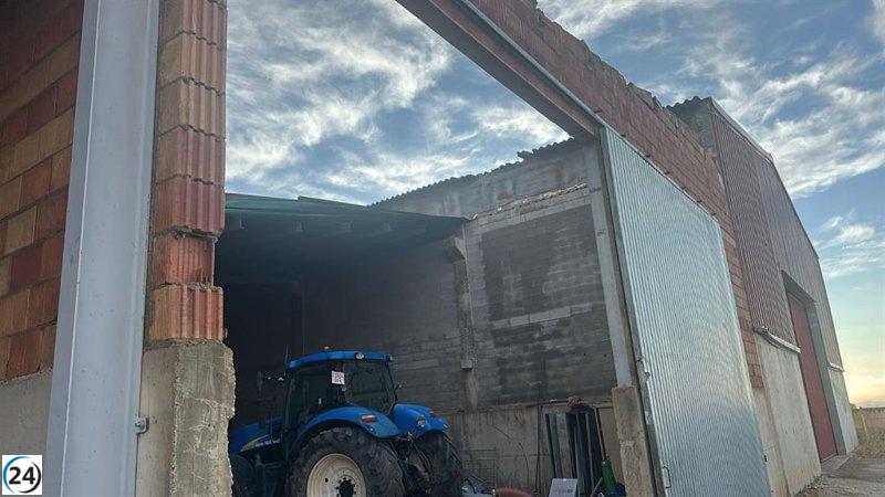 Tempestad de viento y granizo devasta la Comarca de La Litera en Huesca.