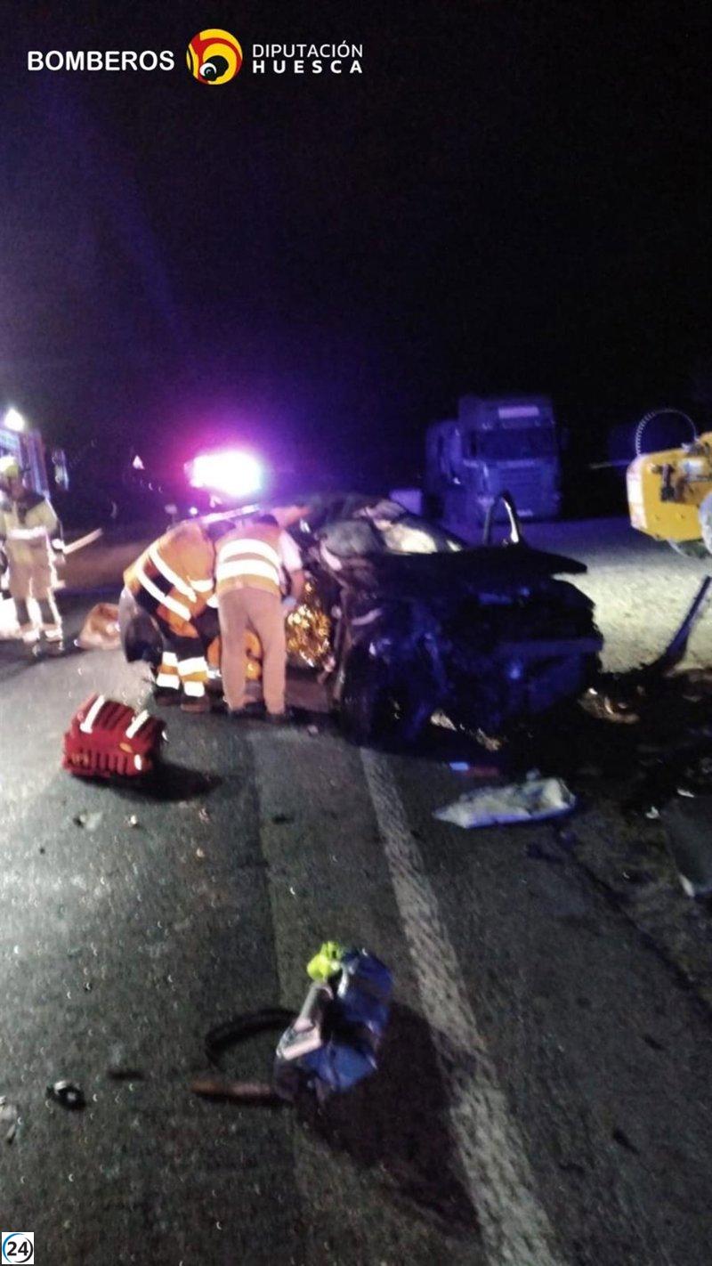 Accidente en La Puebla de Roda deja a dos personas gravemente heridas.