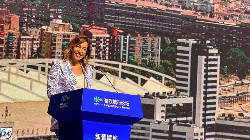 Natalia Chueca promueve la transformación urbana de Zaragoza en el Exquisite City Forum de Weihai, China.