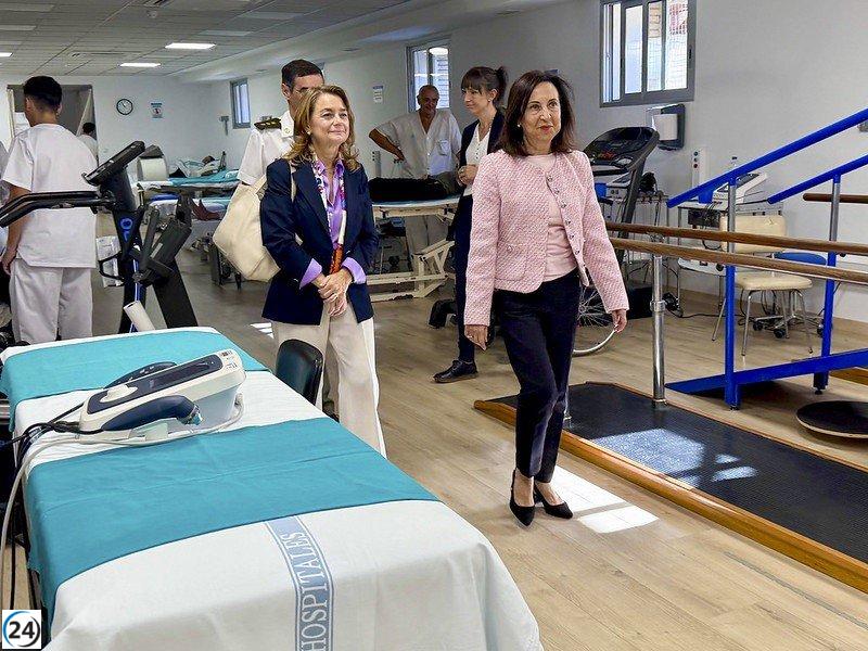 Margarita Robles inaugura mejoras en el Hospital General de la Defensa de Zaragoza para potenciar servicios de Rehabilitación.