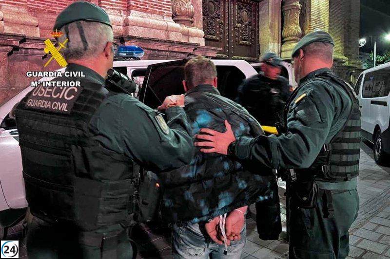 Arrestan a un hombre por agredir a una anciana durante un robo en su hogar en Tarazona.