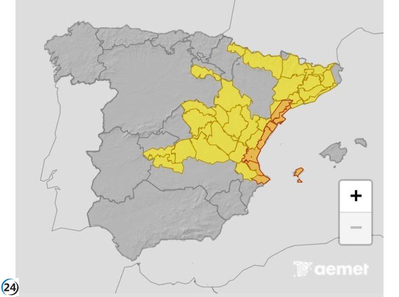 La CHE alerta sobre posibles inundaciones en barrancos y ríos menores de la cuenca del Ebro.