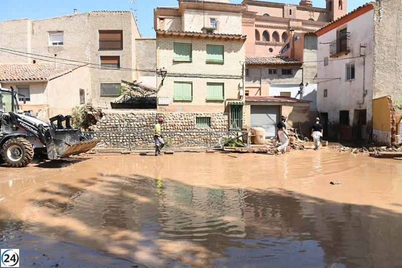 Extienden el plazo para que empresas y comercios aragoneses presenten sus reclamaciones por los daños de las tormentas.