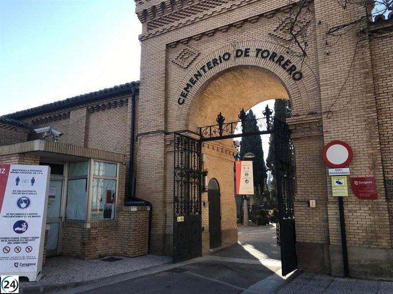 El Ayuntamiento de Zaragoza rechaza firmemente los actos destructivos en el cementerio.