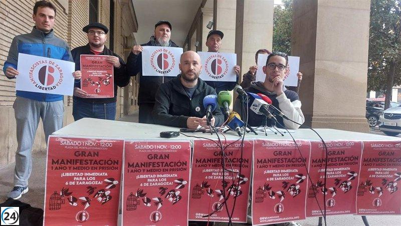 Solicitan la liberación de los jóvenes de 'los 6 de Zaragoza' aún encarcelados: 