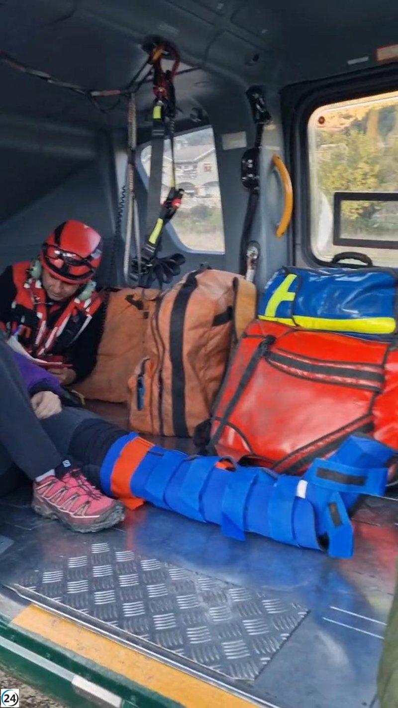 Rescatan a senderista con fractura de peroné tras accidente en Torla-Ordesa.
