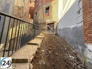 Fraga moderniza el sistema de alcantarillado en la calle Bujaraloz.