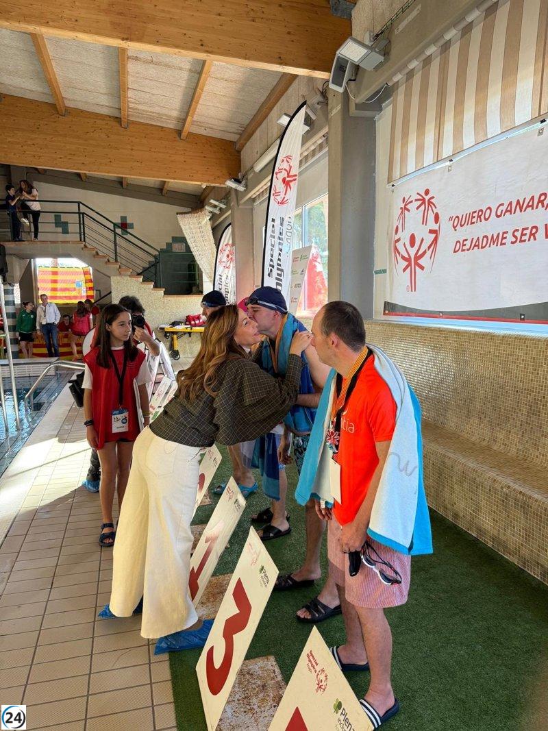 Natalia Chueca participa en el campeonato de natación de Special Olympics Aragón.