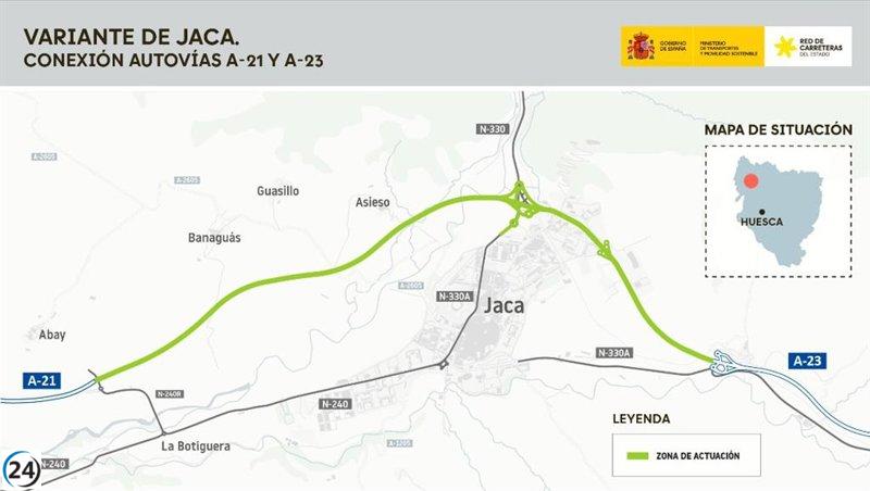 El Gobierno da luz verde a la licitación de la variante de Jaca con una inversión de 139,6 millones.