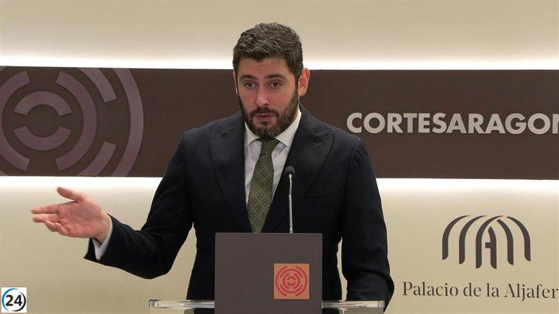 Nolasco afirma que Azcón busca anticipar elecciones y pide revisar el presupuesto en la reunión del viernes.