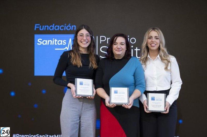 Enfermera Nadia Hamam Alcober del Hospital U. Miguel Servet galardonada con el Primer Accésit en los Premios Sanitas EIR 2025.