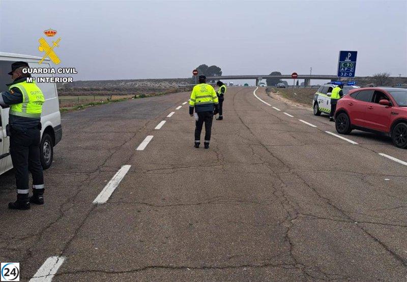 Detienen a un conductor en Bijuesca por sobrepasar los 90 km/h y alcanzar los 186 km/h en la N-234.