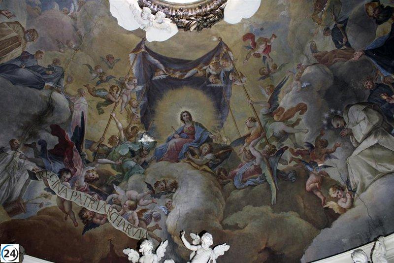 Ibercaja lidera la restauración de la cúpula 'Regina Patriarcharum' en la Basílica del Pilar, obra de Ramón Bayeu.