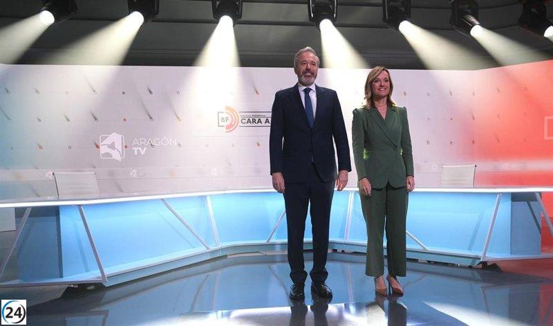 Azcón desacredita el apoyo a Sánchez de Alegría, quien llama a su rival 