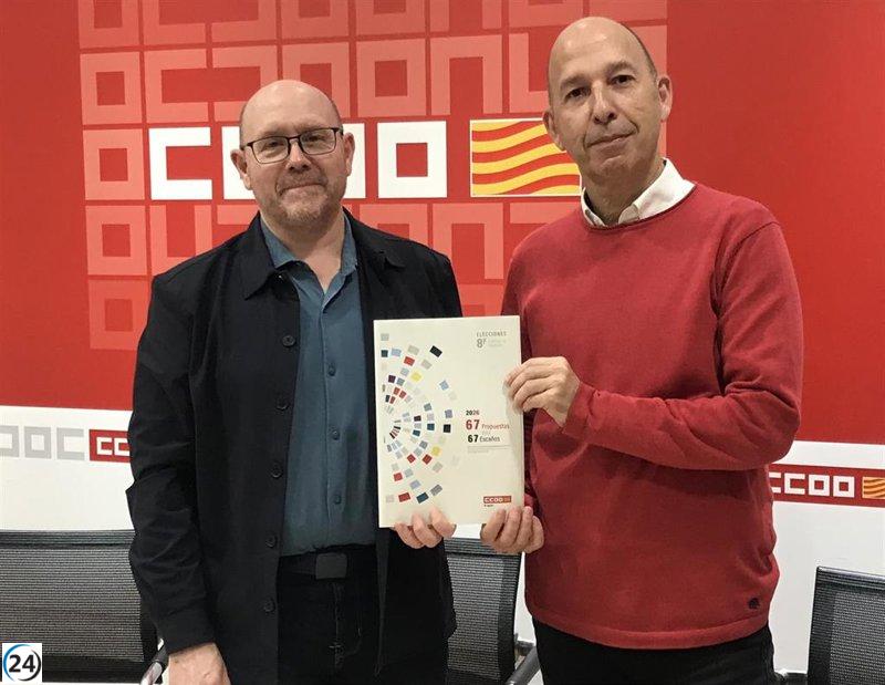CCCOO Aragón lanza 67 propuestas para generar un debate claro entre partidos y votantes.