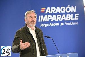 Jorge Azcón (PP) asegura que Aragón alcanzará el pleno empleo antes que ninguna otra comunidad.