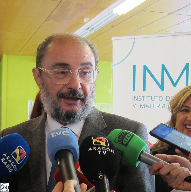 Lambán asegura que Canal Roya tiene garantías jurídicas y ambientales y niega conflicto de intereses.