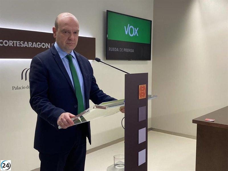 Vox culpa a la política social de Lambán por descenso de la natalidad y aumento de pobreza infantil.
