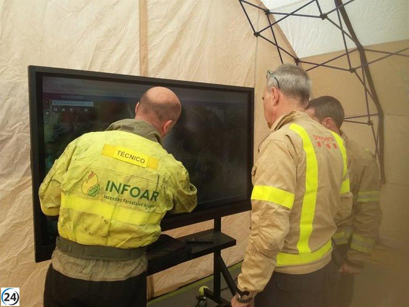 458 hectáreas arrasadas por el incendio forestal en Mequinenza, Aragón y Cataluña.