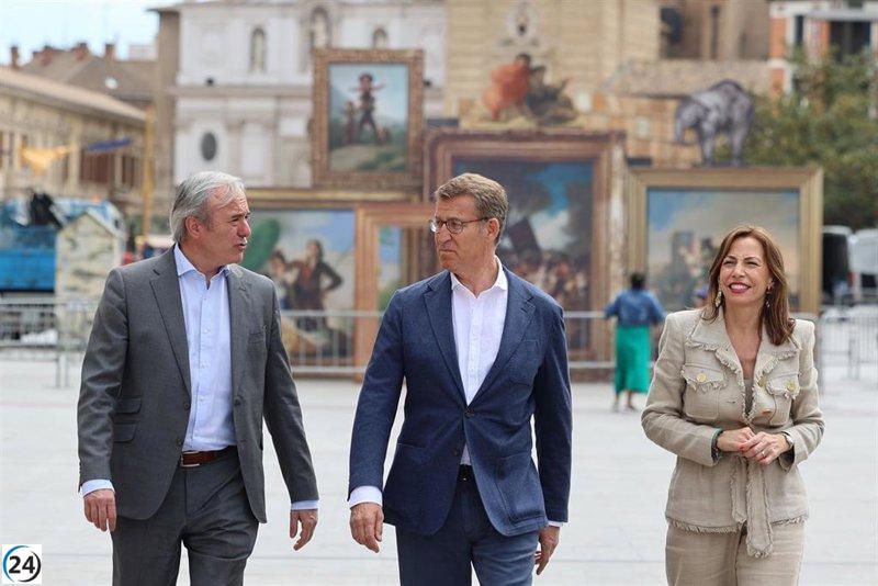 Feijóo defiende regresar a la institucionalidad política en Zaragoza.