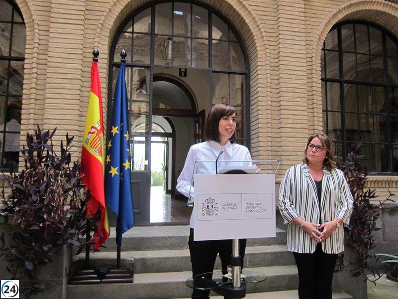 La ministra de Ciencia respalda el potencial aeroespacial de Aragón.