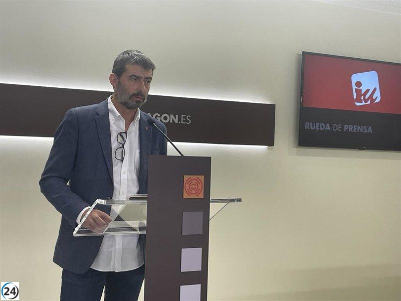 Álvaro Sanz (IU) critica la presencia de franquistas confesos en el Gobierno de Aragón, según afirma.