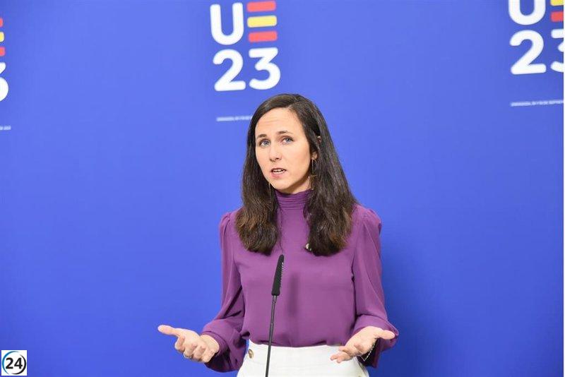 Belarra defiende la inclusión de los jóvenes en la política europea y advierte de la criminalización que sufren.
