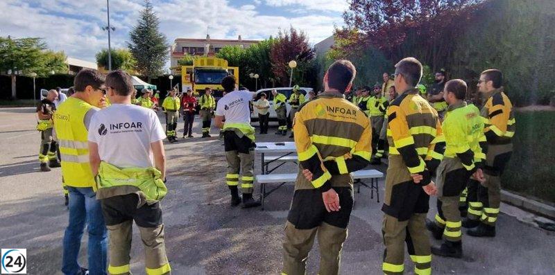 El INFOAR lleva a cabo un desafiante simulacro de incendio forestal en Calamocha