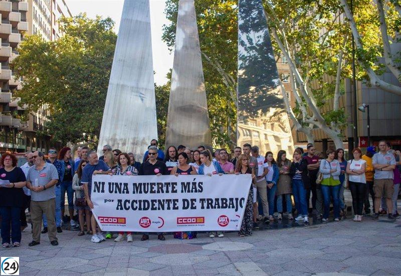 Más víctimas laborales en Aragón: UGT y CCOO exigen responsabilidades.